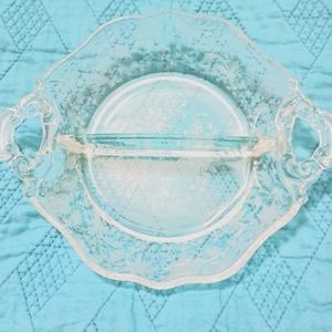 Flower detailed candy dish 8X7" mint condition and comes with a free gift